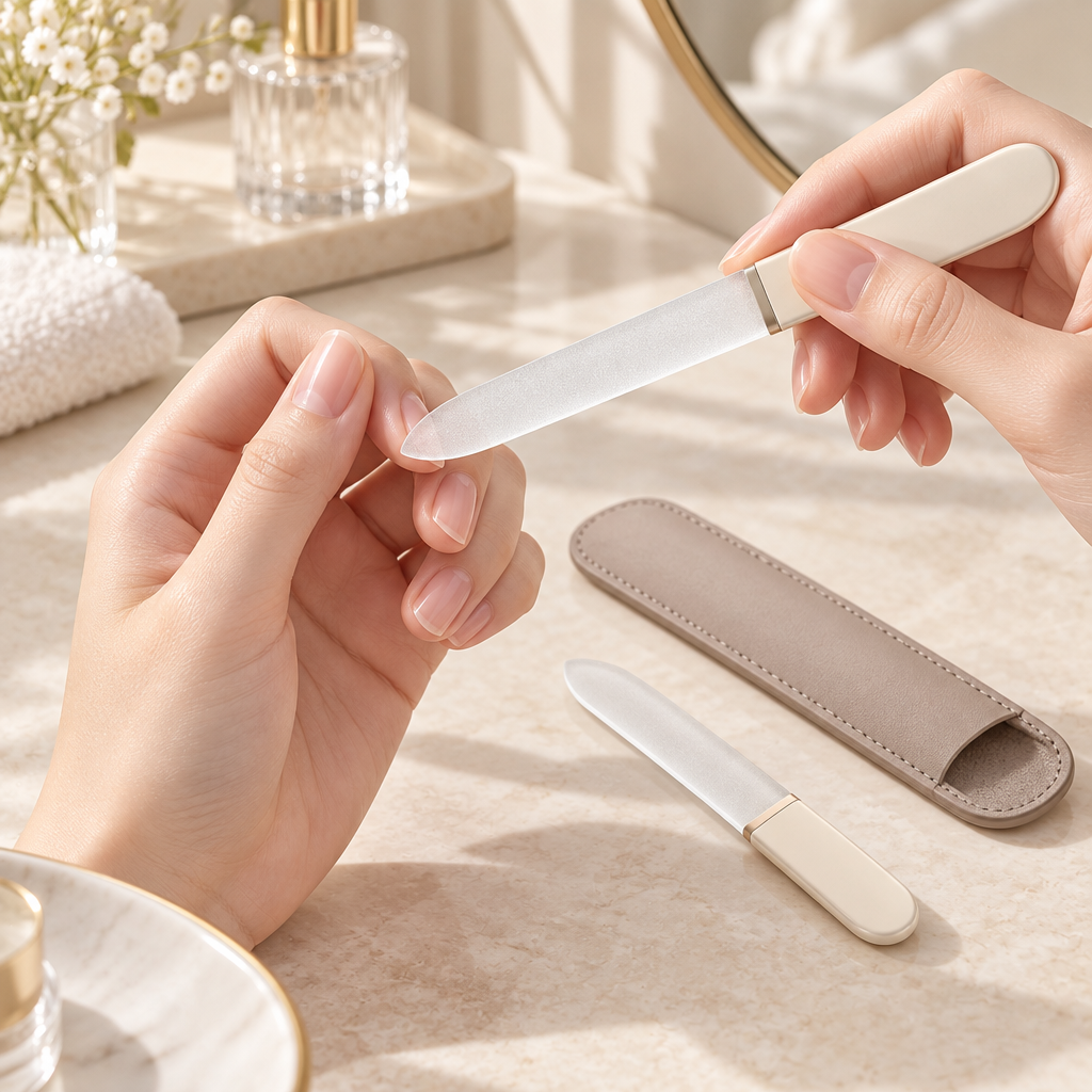 Glass Nail File Duo with Sleeve