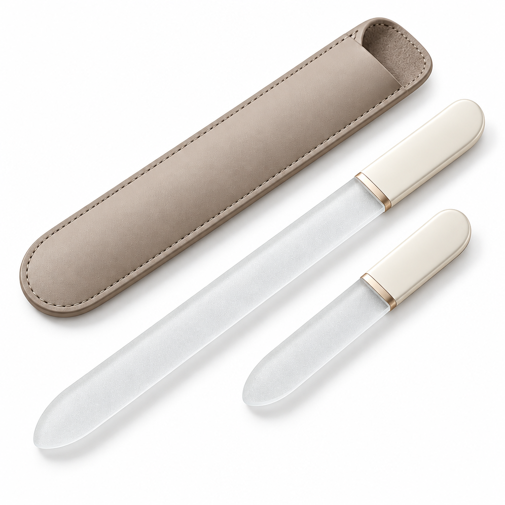 Glass Nail File Duo with Sleeve